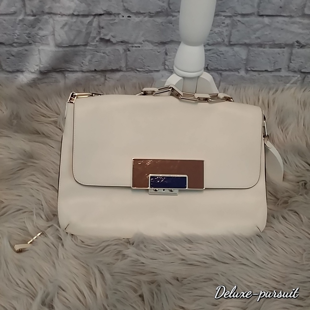 Anya Hindmarch Jackson Bag Cream Leather Buckle - Picture 1 of 8
